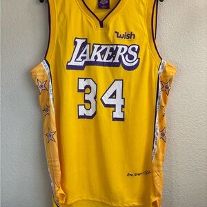 Shaq Lakers Yellow Basketball Jersey